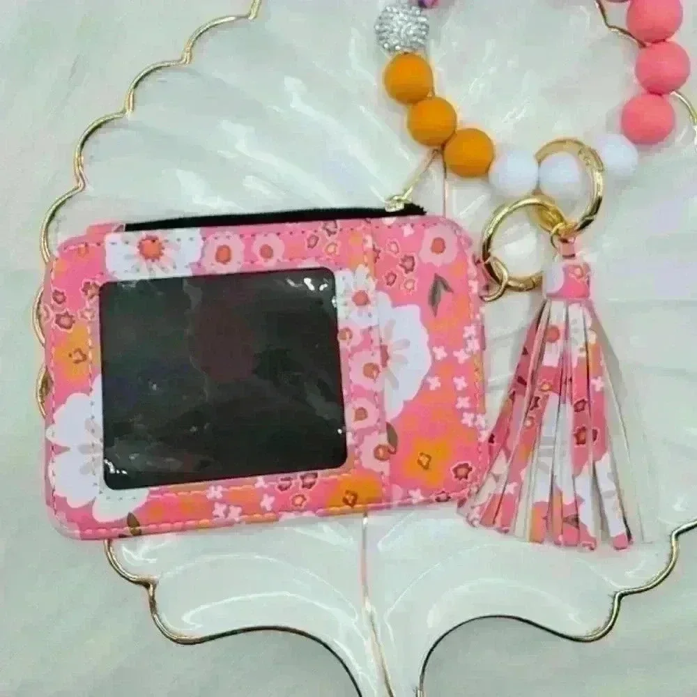 Floral Wristlet Card Wallet